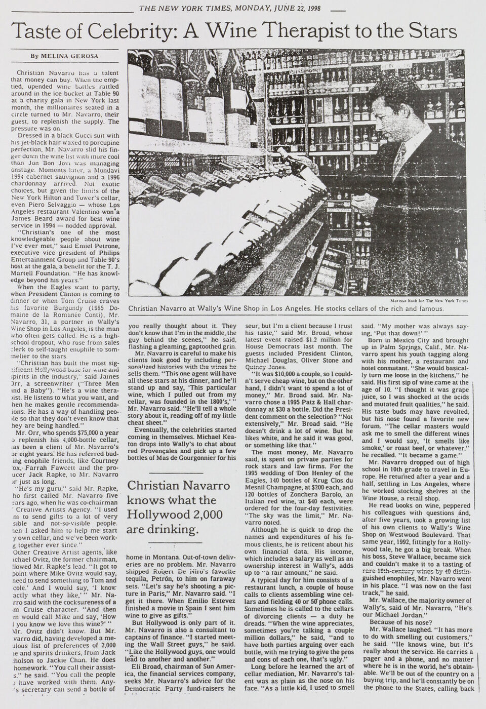 The New York Times feature on Christian Navarro