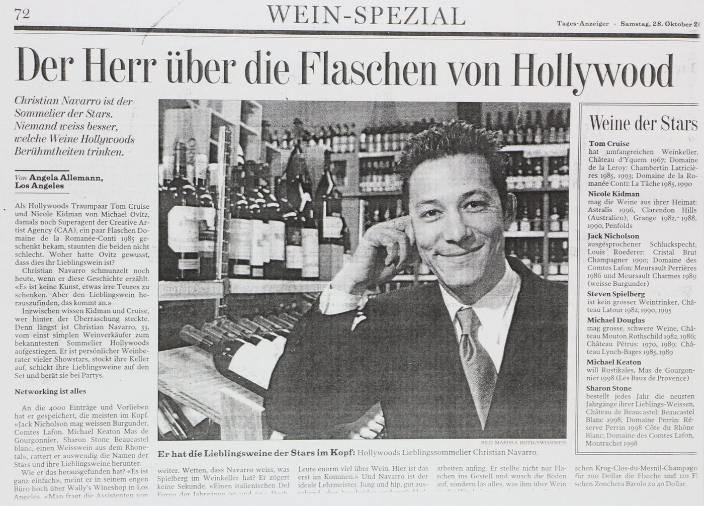 Tages-Anzeiger feature on Christian Navarro