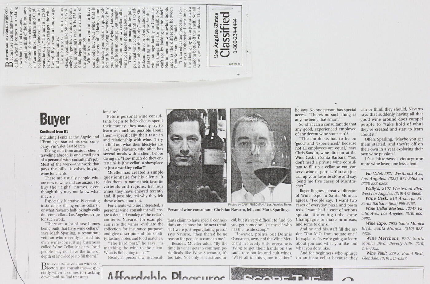 Los Angeles Times feature on Christian Navarro